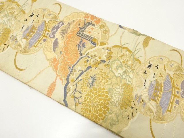Japanese Kimono / Antique Maru Obi Combined weave